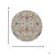Homeroots 4 ft. Round Ivory & Multi Color Floral Buds Area Rug 385209 - alternate 7